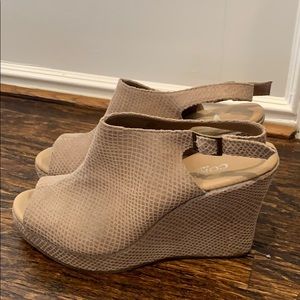 Cordani Snakeskin Open-toe Wedge